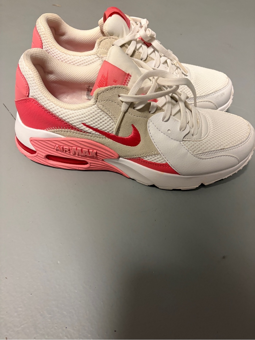 Nike Women’s Air Max Sneakers in White and Pink Coral - Picture 5 of 7
